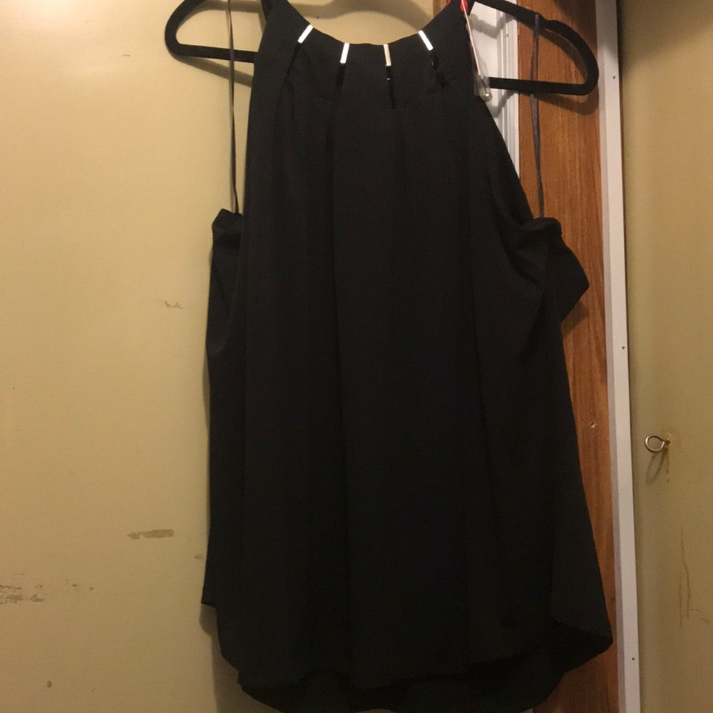 Black tank top blouse